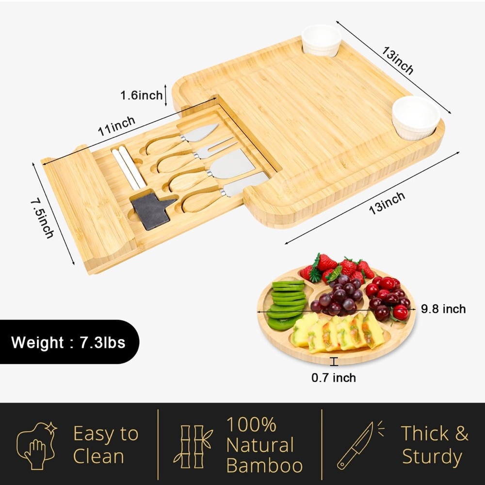 Sergio's 6pc Charcuterie Boards & Knife Set NWT!! - Picture 8 of 8